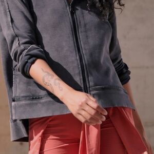 FP Movement by Free People Charcoal Bomber Jacket